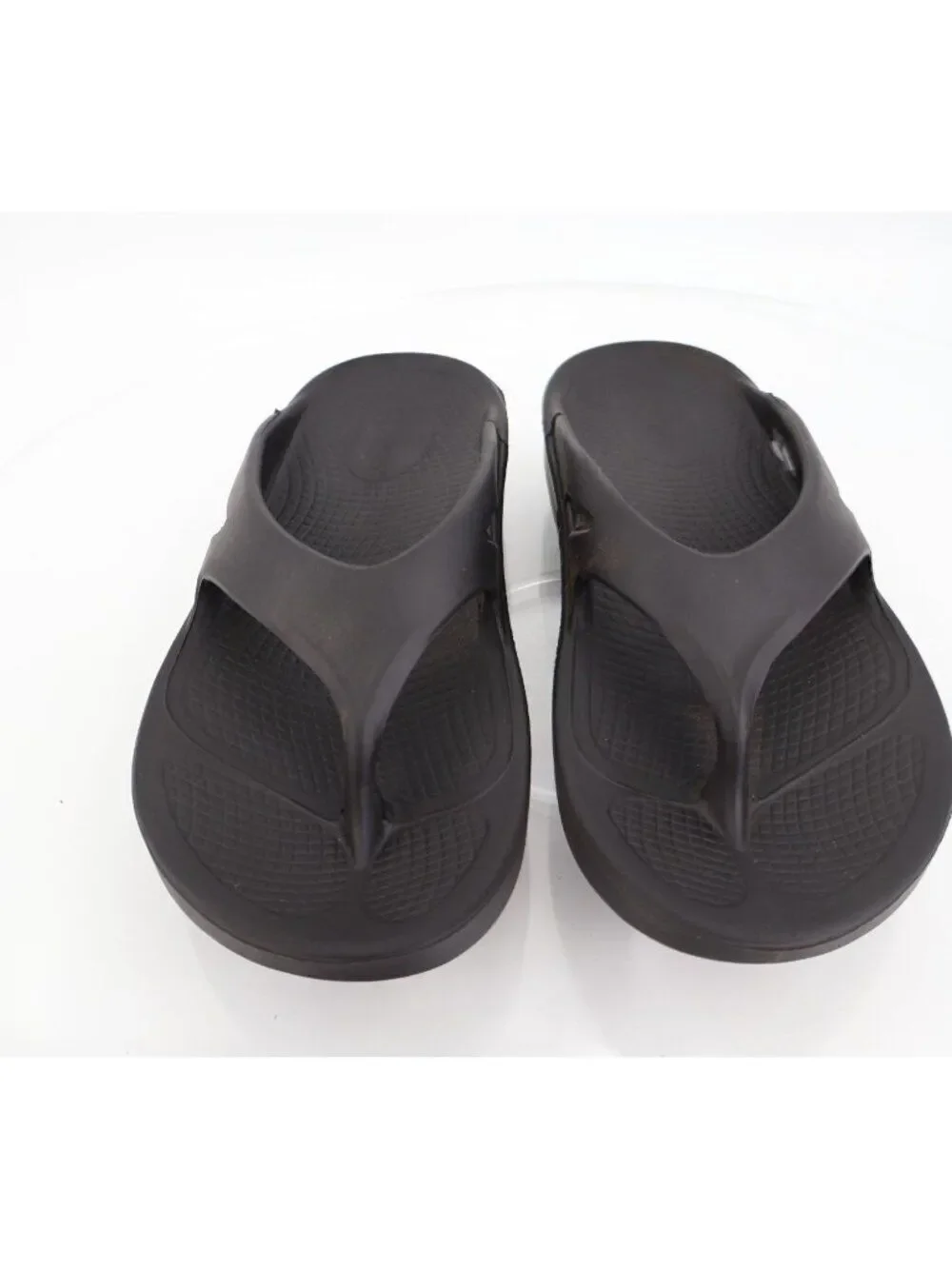 Oofos Womens OOriginal Sandal Size 6 Black Thong Slide Sport Recovery Shoe Comfy